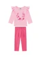 Marlan - Conjunto Blusa Manga Longa e Legging Bege - variação: Rosa