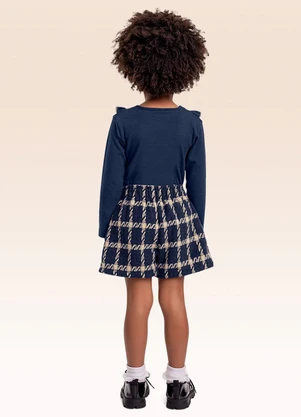 Fakini Kids - Conjunto Blusa Manga Longa e Shorts Azul - FAKINI KIDS