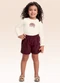 Fakini Kids - Conjunto Blusa Manga Longa e Shorts Bege - variação: Bege