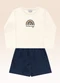 Fakini Kids - Conjunto Blusa Manga Longa e Shorts Bege - variação: Bege