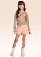Fakini Kids - Conjunto Blusa Manga Longa e Shorts Rosa - variação: Bege