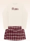 Fakini Kids - Conjunto Blusa Manga Longa e Shorts Saia Bege - variação: Bege
