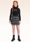 Fakini Kids - Conjunto Blusa Manga Longa e Shorts Saia Bege - variação: Preto