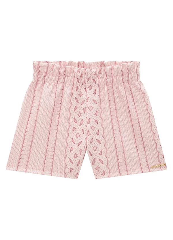 Marlan - Conjunto Blusa Manga Longa e Shorts Tricot Bege 3