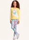 Fakini Kids - Conjunto Blusa Manga Longa/Legging Rosa - variação: Amarelo