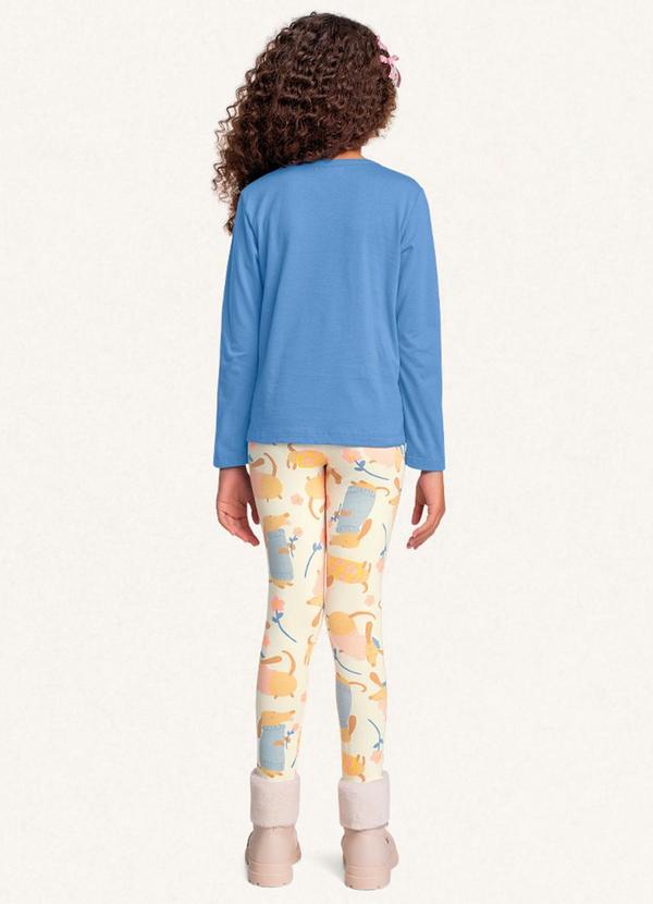 Fakini Kids - Conjunto Blusa Manga Longa/Legging Azul 2