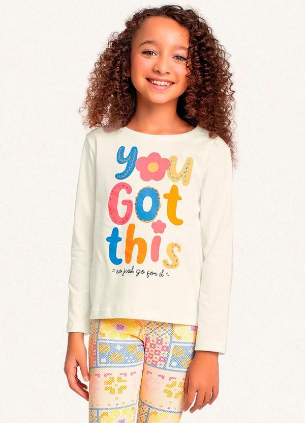 Fakini Kids - Conjunto Blusa Manga Longa/Legging Bege 3