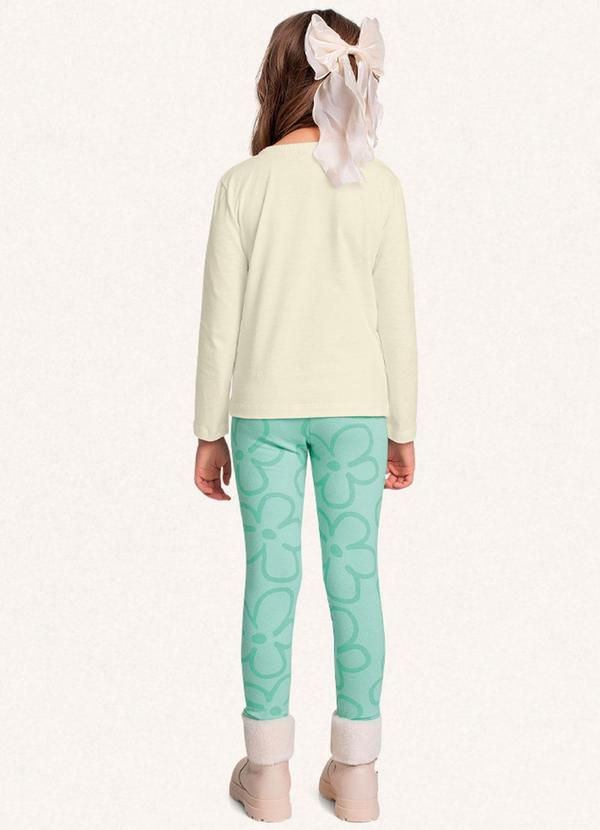 Fakini Kids - Conjunto Blusa Manga Longa/Legging Verde 2