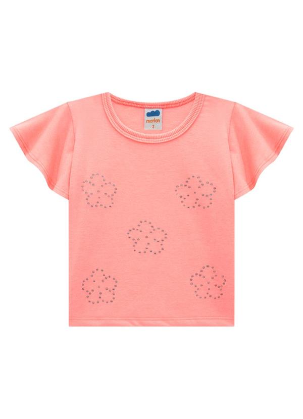 Marlan - Conjunto Blusa Meia Malha Shorts Cotton Laranja 3