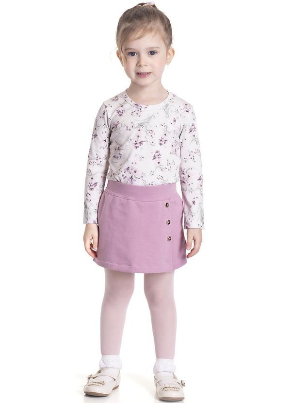 Randa Mundu - Conjunto Blusa/Short Saia Molecotton Roxo 1