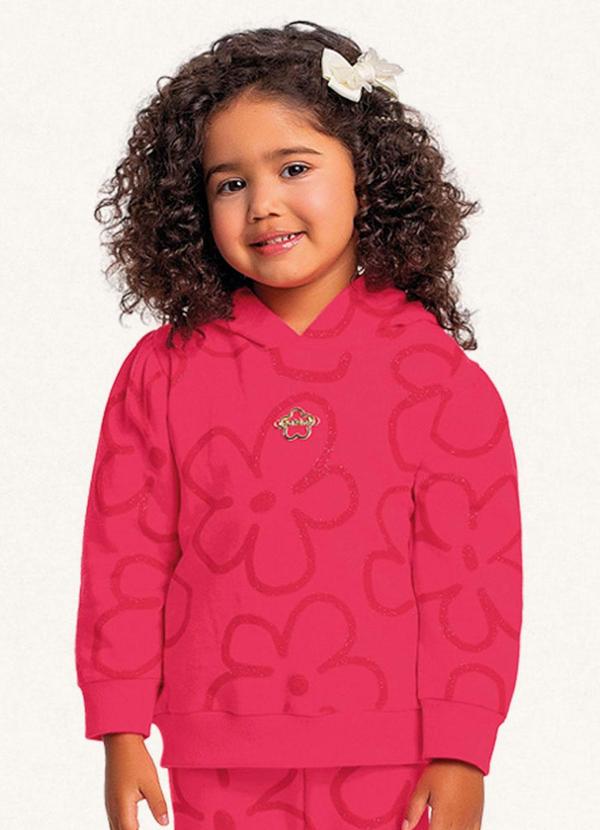 Fakini Kids - Conjunto Blusão C/Capuz e Calça Rosa 3