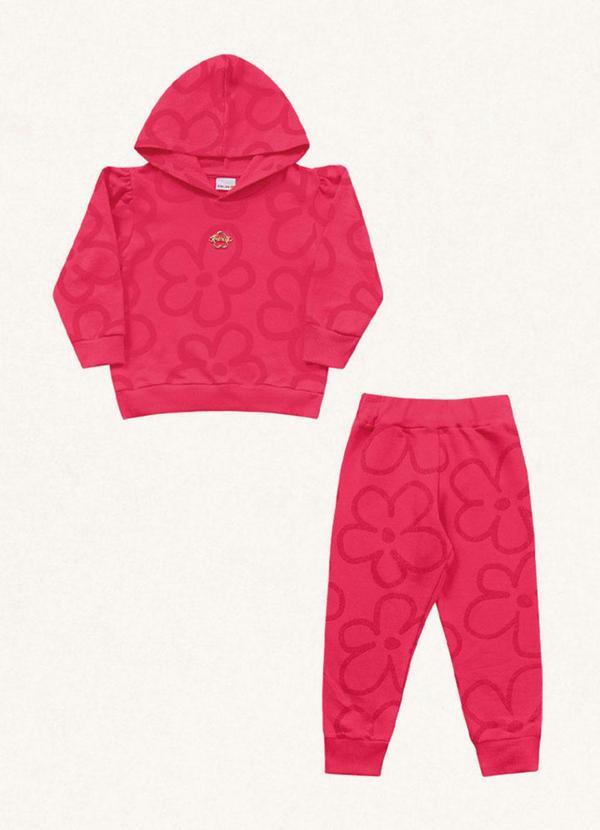 Fakini Kids - Conjunto Blusão C/Capuz e Calça Rosa 5