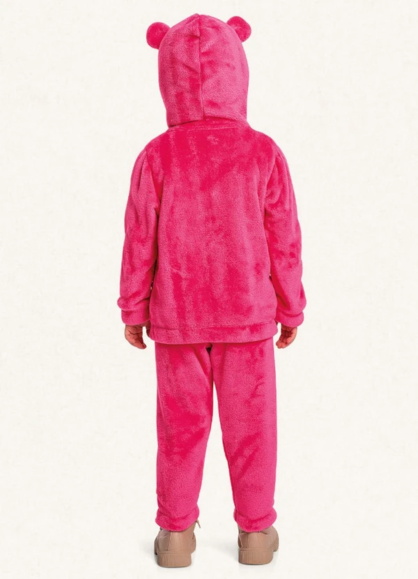 Fakini Kids - Conjunto Blusão C/Capuz e Calça Rosa 2