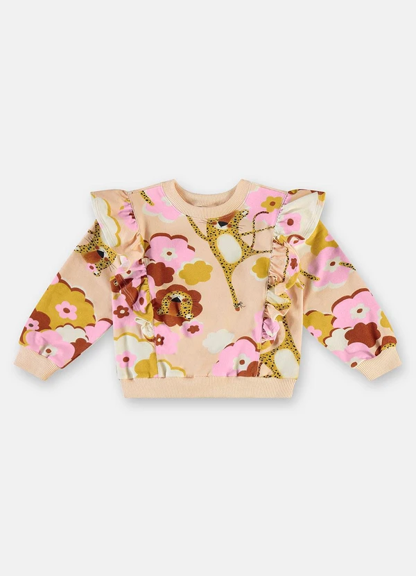 Três e Já - Conjunto Blusão Calça Onça Rosa 3