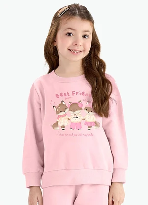 Rovi Kids - Conjunto Blusão com Calça Feminina Rosa - ROVI KIDS