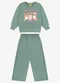 Rovi Kids - Conjunto Blusão com Calça Feminina Rosa - variação: Verde