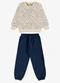 Rovi Kids - Conjunto Blusão com Calça Feminino Bege - variação: Bege