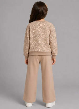 Rovi Kids - Conjunto Blusão com Calça Feminino Marrom - ROVI KIDS