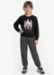 Rovi Kids - Conjunto Blusão com Calça Feminino Preto - variação: Preto