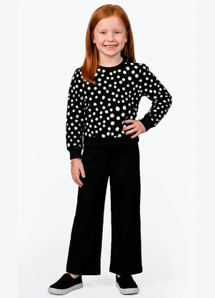 Rovi Kids - Conjunto Blusão com Calça Feminino Preto - ROVI KIDS