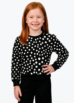 Rovi Kids - Conjunto Blusão com Calça Feminino Preto - ROVI KIDS