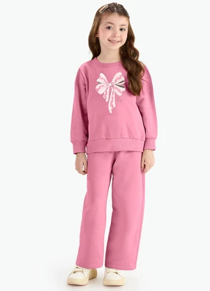 Rovi Kids - Conjunto Blusão com Calça Feminino Rosa - ROVI KIDS