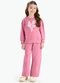 Rovi Kids - Conjunto Blusão com Calça Feminino Marrom - variação: Rosa