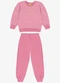 Rovi Kids - Conjunto Blusão com Calça Feminino Preto - variação: Rosa