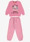 Rovi Kids - Conjunto Blusão com Calça Feminino Preto - variação: Rosa
