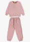 Rovi Kids - Conjunto Blusão com Calça Feminino Bege - variação: Rosa
