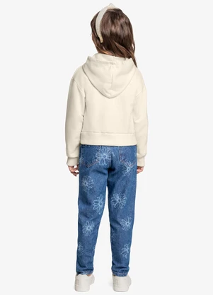 Trick Nick - Conjunto Blusão com Calça Jeans Bege - TRICK NICK