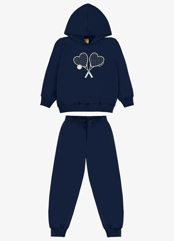 Rovi Kids - Conjunto Blusão com Calça Moletom Azul 1
