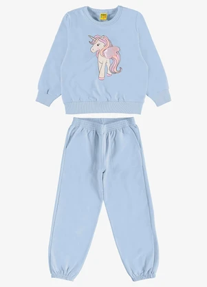 Rovi Kids - Conjunto Blusão com Calça Moletom Azul - ROVI KIDS