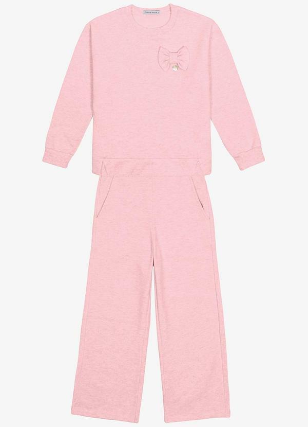 Conjunto Blusão com Calça Moletom Rosa - Trick Nick