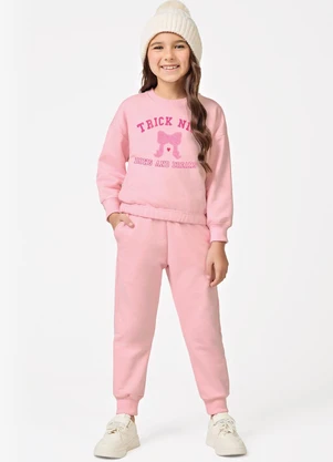 Trick Nick - Conjunto Blusão com Calça Moletom Rosa - TRICK NICK