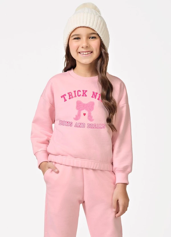 Trick Nick - Conjunto Blusão com Calça Moletom Rosa 4