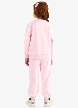 Rovi Kids - Conjunto Blusão com Calça Moletom Rosa - ROVI KIDS