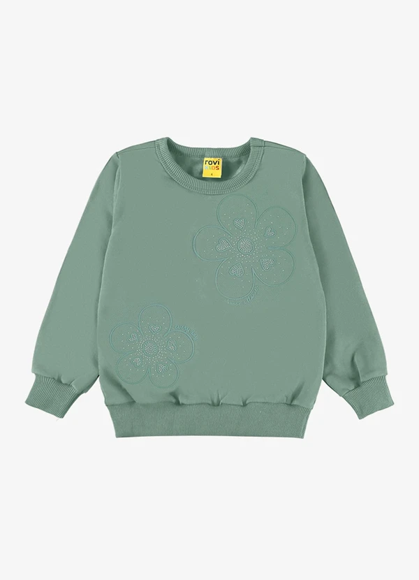 Rovi Kids - Conjunto Blusão com Calça Moletom Verde 2