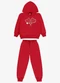 Rovi Kids - Conjunto Blusão com Calça Moletom Azul - variação: Vermelho