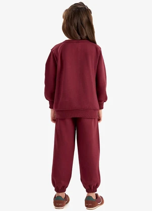 Rovi Kids - Conjunto Blusão com Calça Moletom Vermelho - ROVI KIDS