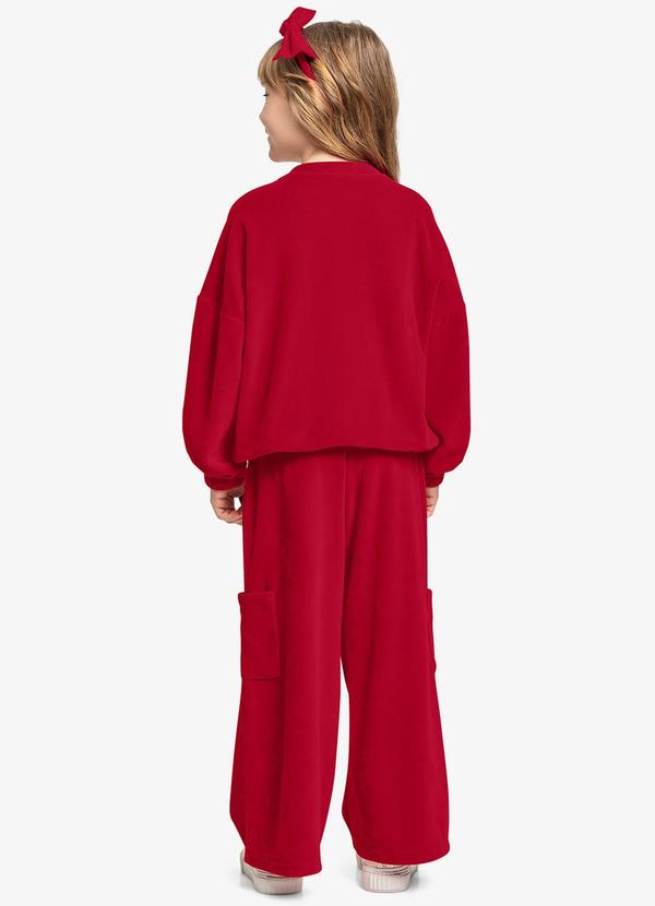 Trick Nick - Conjunto Blusão com Calça Wide Leg Vermelho 2