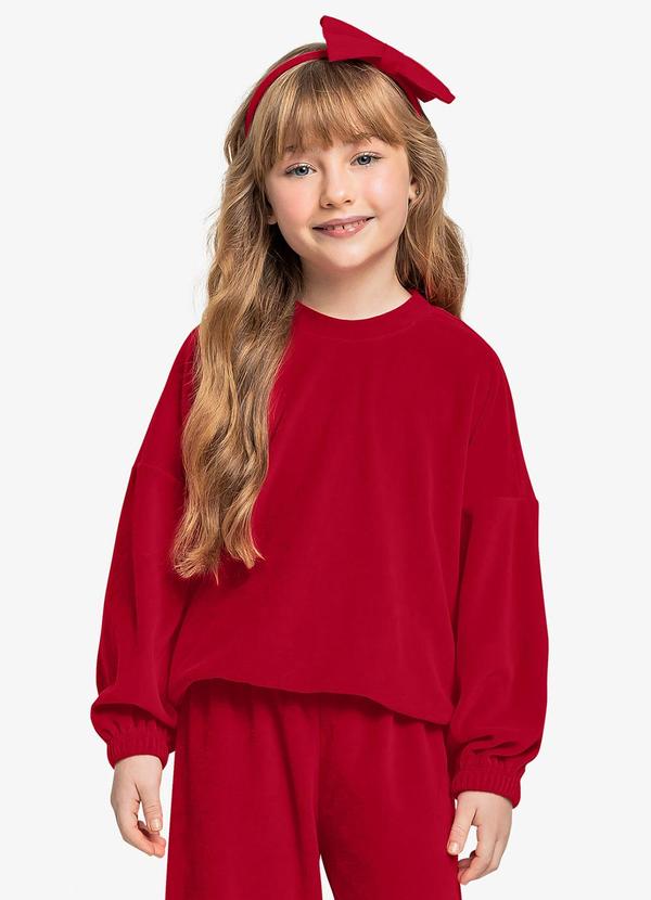 Trick Nick - Conjunto Blusão com Calça Wide Leg Vermelho 3