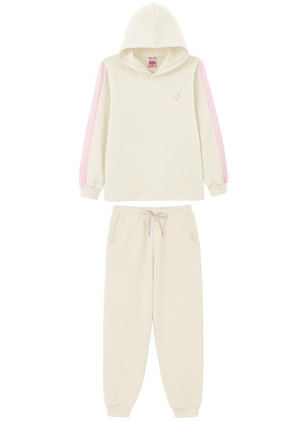 Lik Kids - Conjunto Blusão com Capuz e Calça 2 Cabos Nude