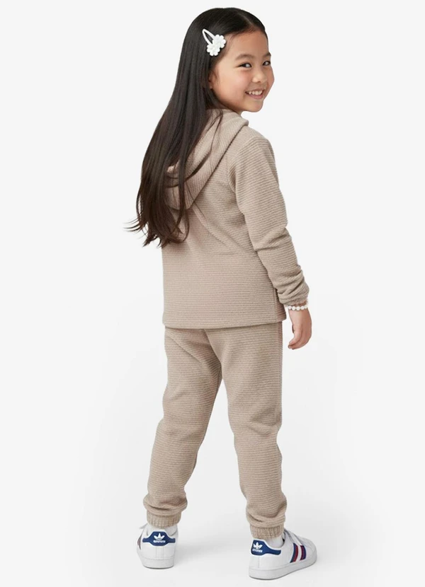 Select - Conjunto  Blusão com Capuz e Calça Marrom 2