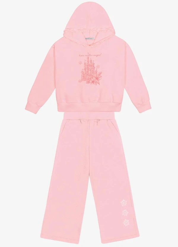 Trick Nick - Conjunto Blusão com Capuz e Calça Rosa 1