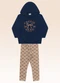 Fakini Kids - Conjunto Blusão com Capuz e Legging Azul - variação: Azul