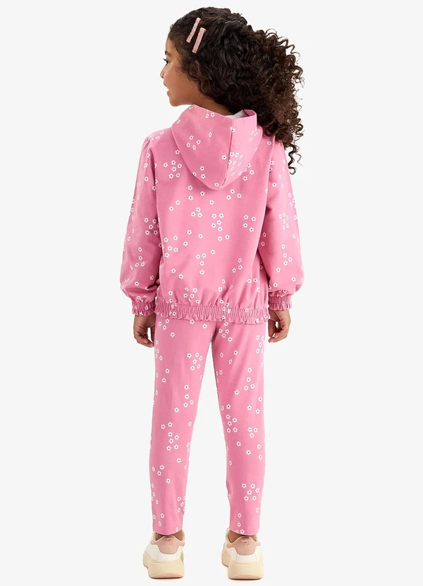 Rovi Kids - Conjunto Blusão com Capuz e Legging Rosa 2