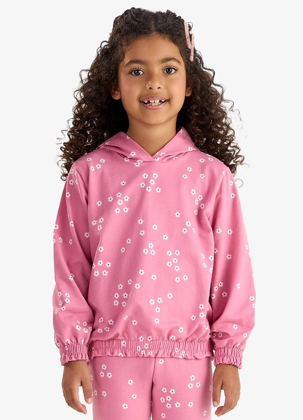 Rovi Kids - Conjunto Blusão com Capuz e Legging Rosa 3