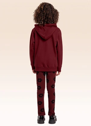 Fakini Kids - Conjunto Blusão com Capuz e Legging Vermelho - FAKINI KIDS