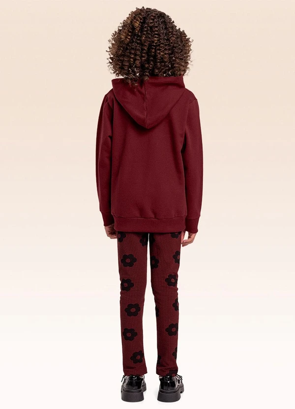 Fakini Kids - Conjunto Blusão com Capuz e Legging Vermelho 2